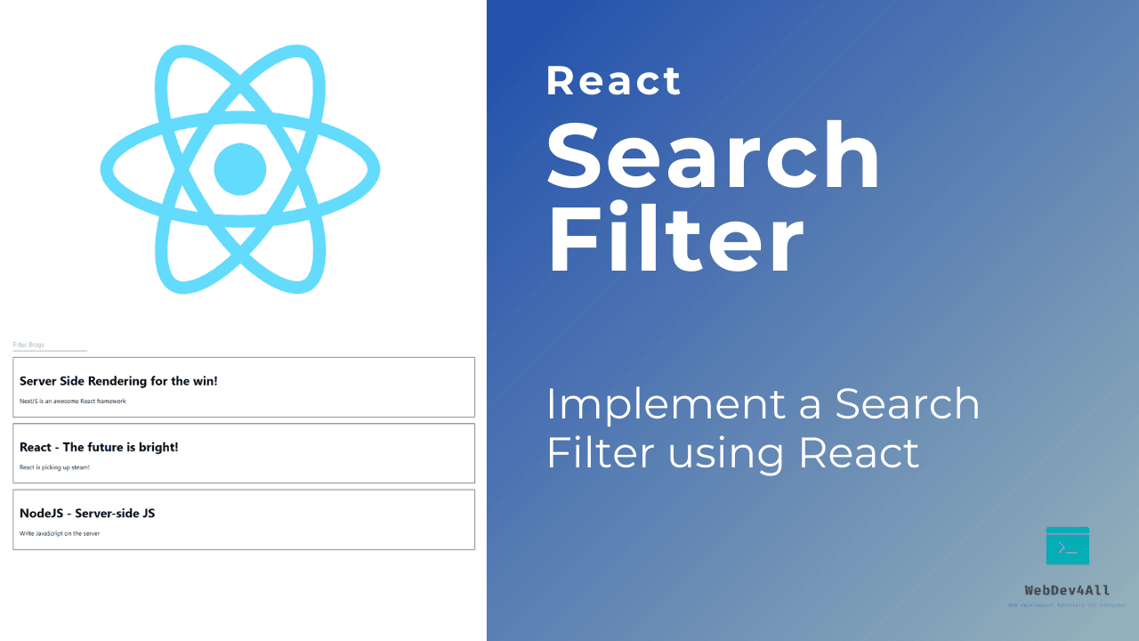 React Search Filter using Hooks, Context API, and RegEx